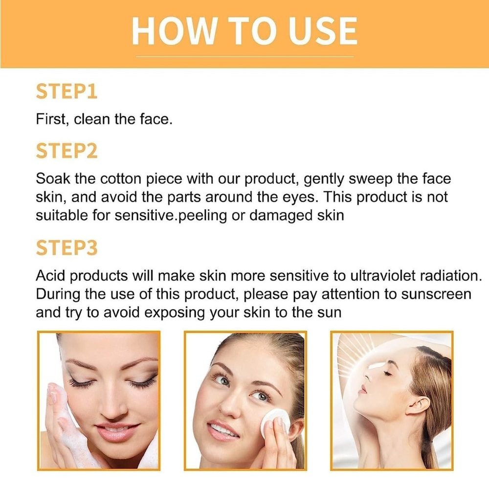 Glycolic Acid 7% Toning Solution 8 oz‎ Direct Acids Radiant Skin Anti Aging/Acne - Picture 3 of 12